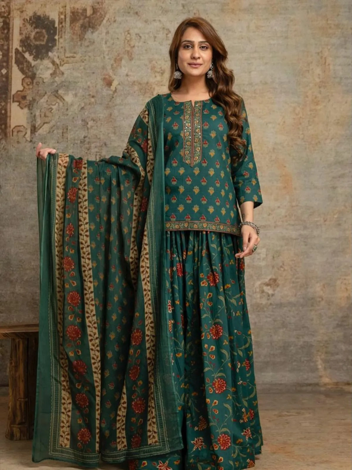 Navratri Special Green Gopi Dress