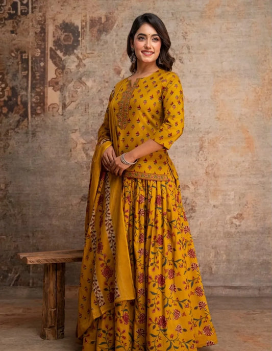 Navratri Special Yellow Gopi Dress