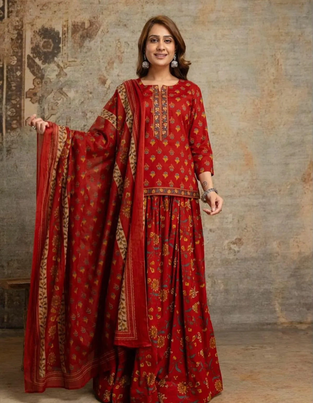 Navratri Special Red Gopi Dress
