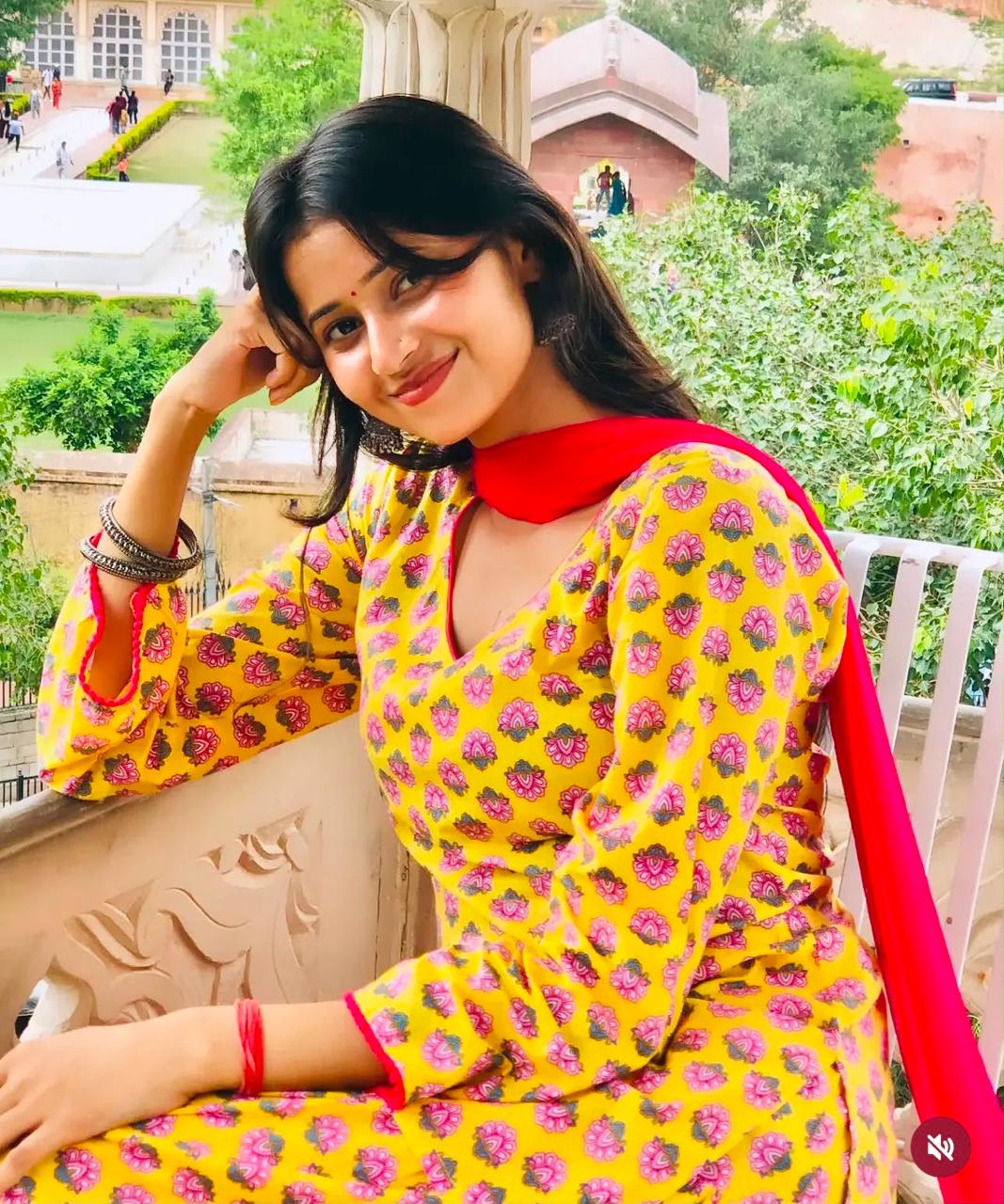 Gulbahar Yellow Floral Cotton Farshi Salwar Suit Set