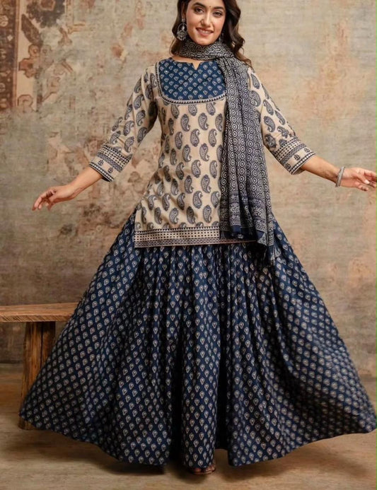 Navratri Special Blue Gopi Dress