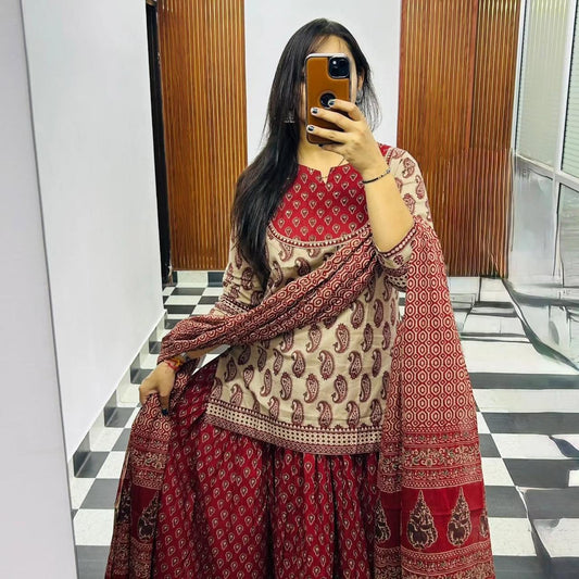 Navratri Special Maroon Gopi Dress