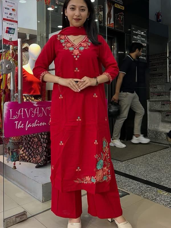 Karwa Chauth Special Red Suit Look | Elegant Traditional Ethnic Wear